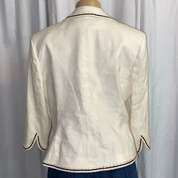 Anne Klein Cream and Trim Is Dark Blue Bla… - Picture 7 of 9